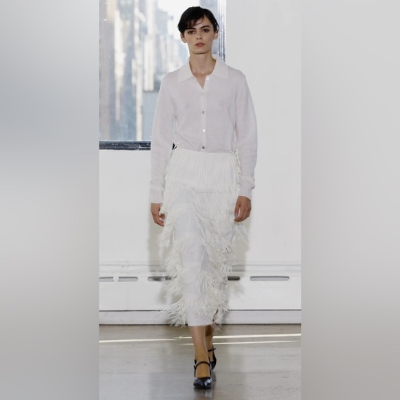 NWT ZARA FRINGED PENCIL SKIRT ZW COLLECTION - Picture 10 of 17